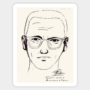 Zodiac Killer Mug Shot Sticker